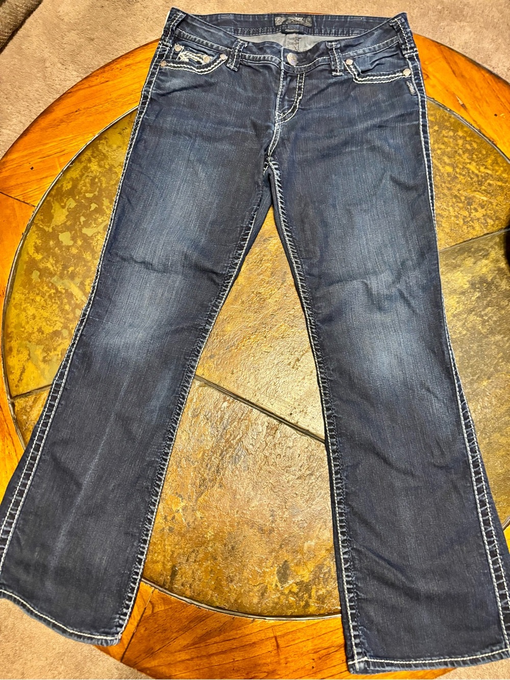 Silver Jeans Bootcut Denim in Dark Blue